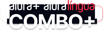 O combo+ é a junção do alura+ e o língua